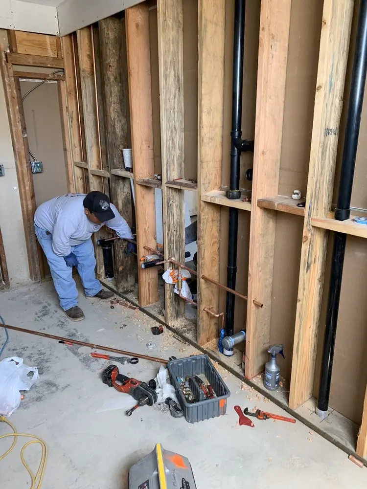 Commercial rough-in plumbing for Water Heater Replacement in Harford Commons